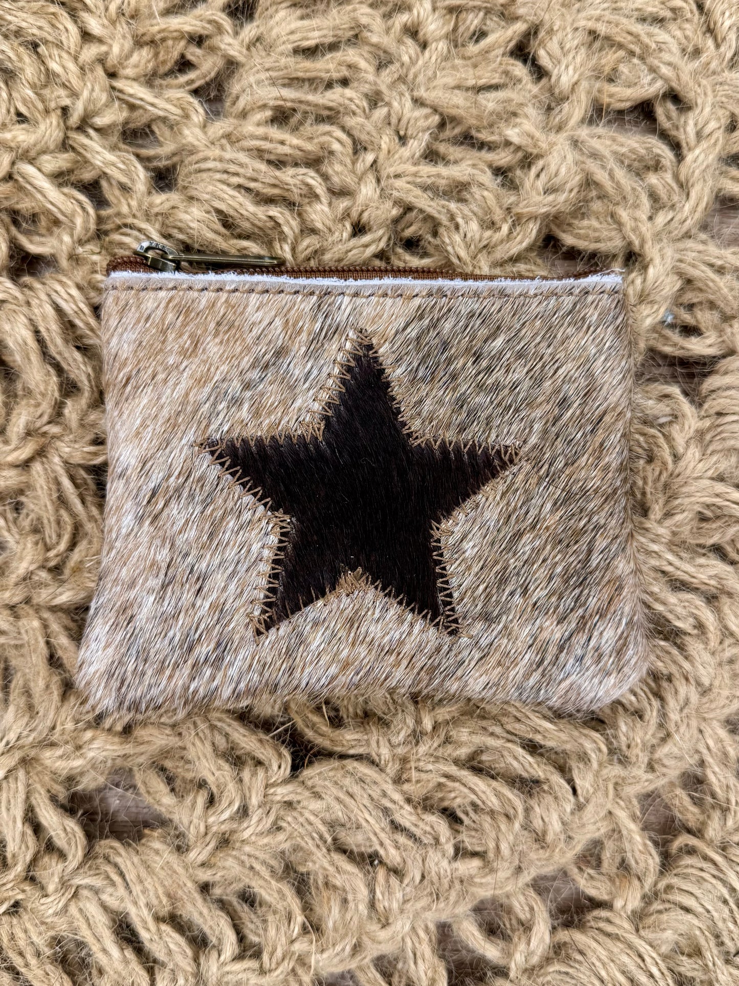 Star Cowhide/Leather Coin Purse
