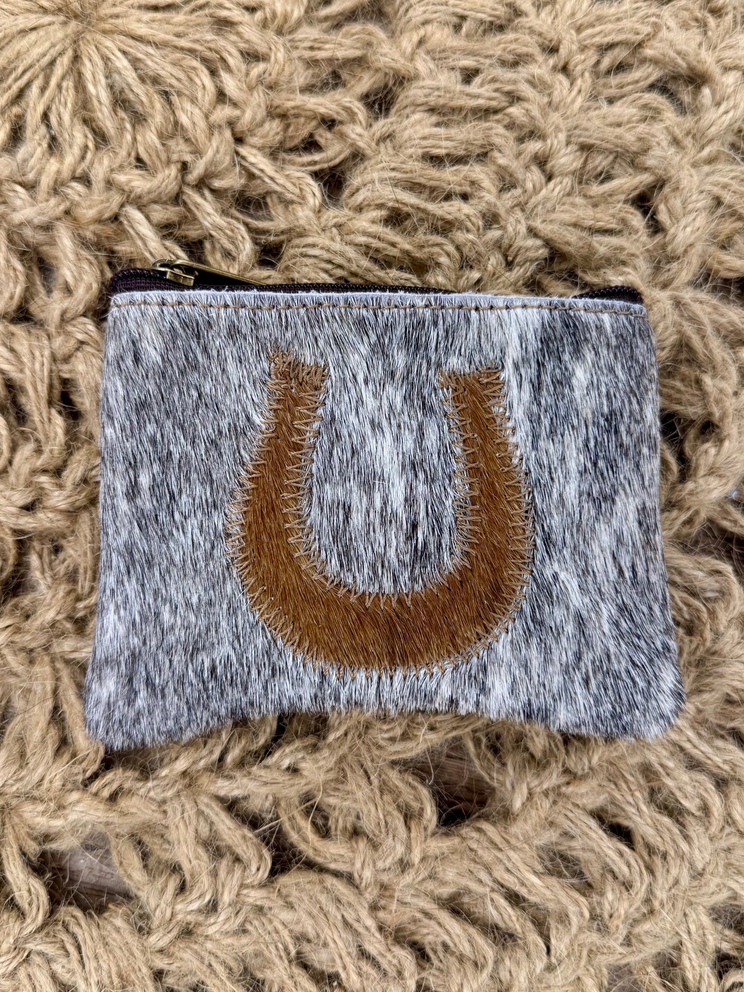 Horseshoe Cowhide/Leather Coin Purse