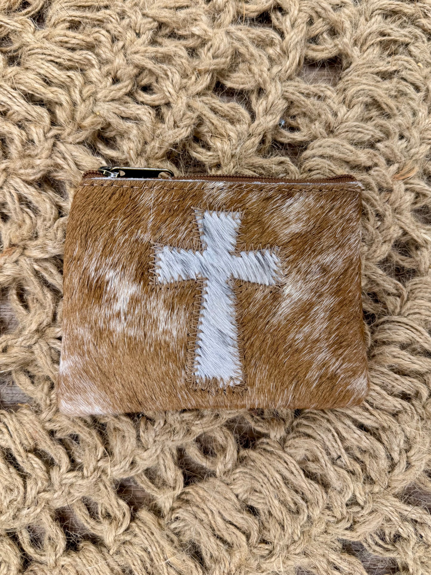 Cross Cowhide/Leather Coin Purse