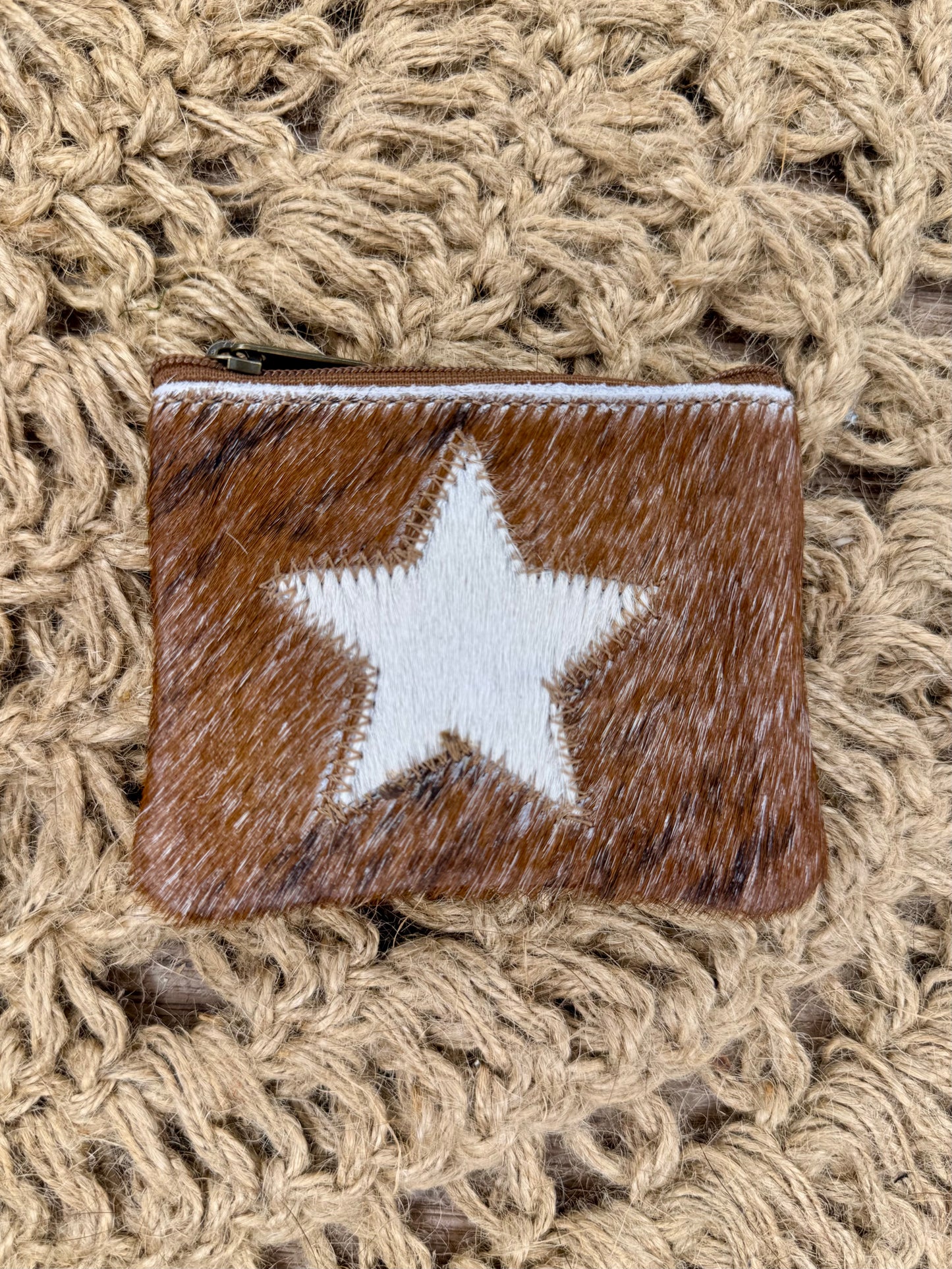 Star Cowhide/Leather Coin Purse