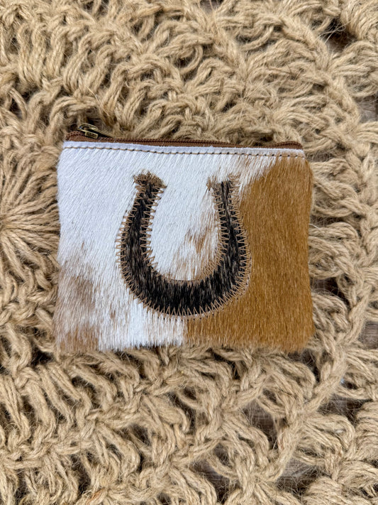 Horseshoe Cowhide/Leather Coin Purse