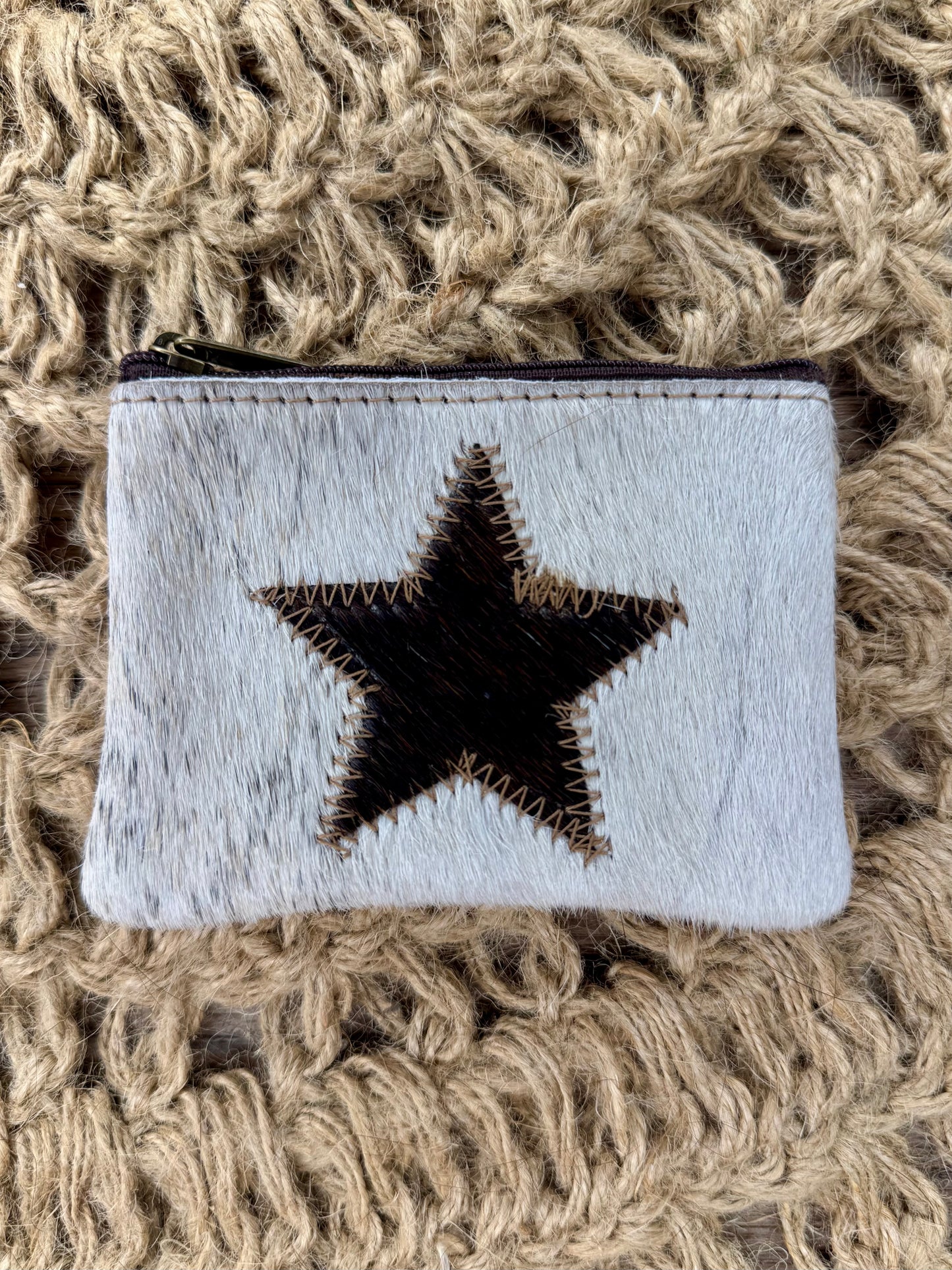 Star Cowhide Coin Purse