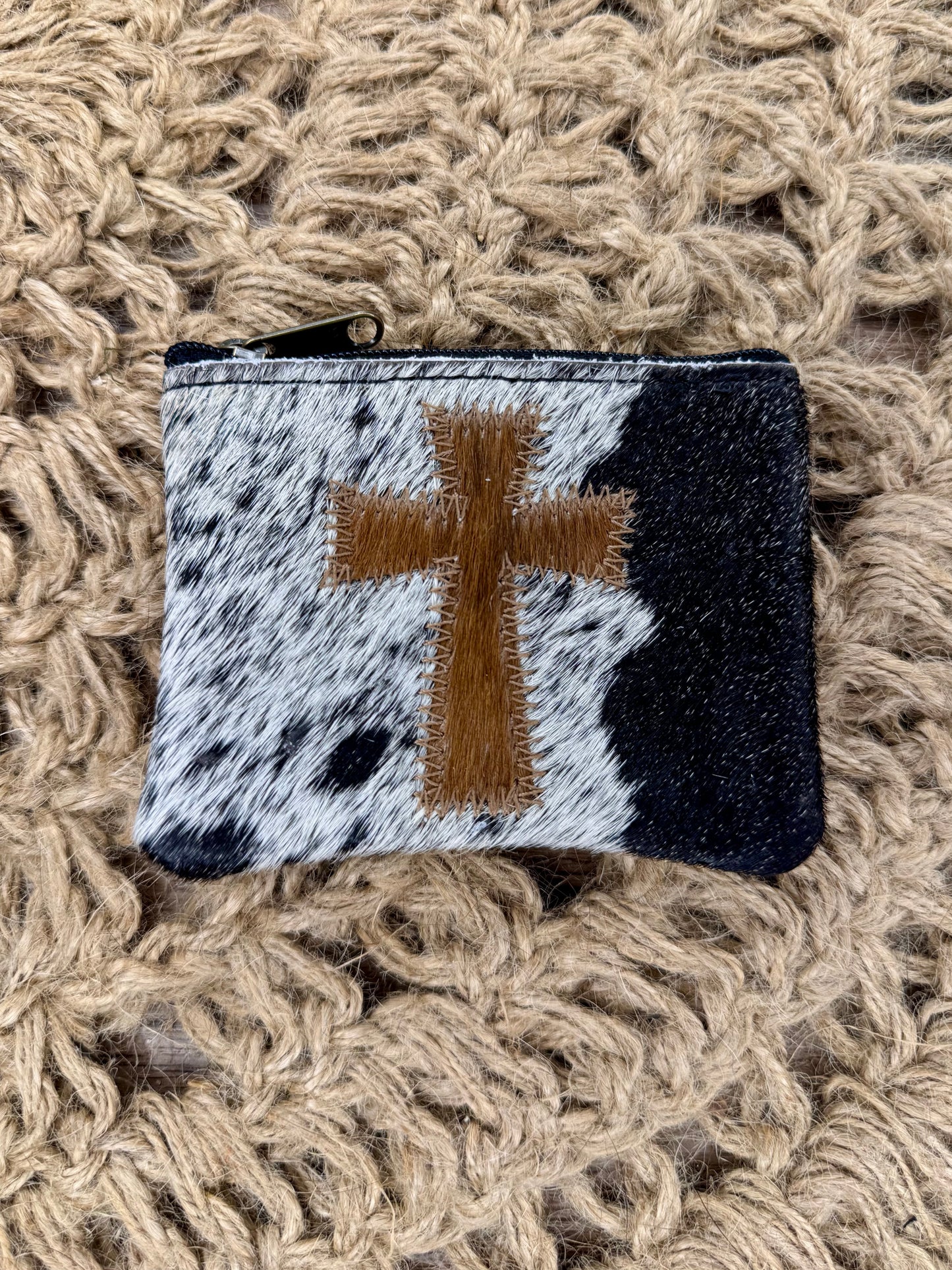Cross Cowhide/Leather Coin Purse