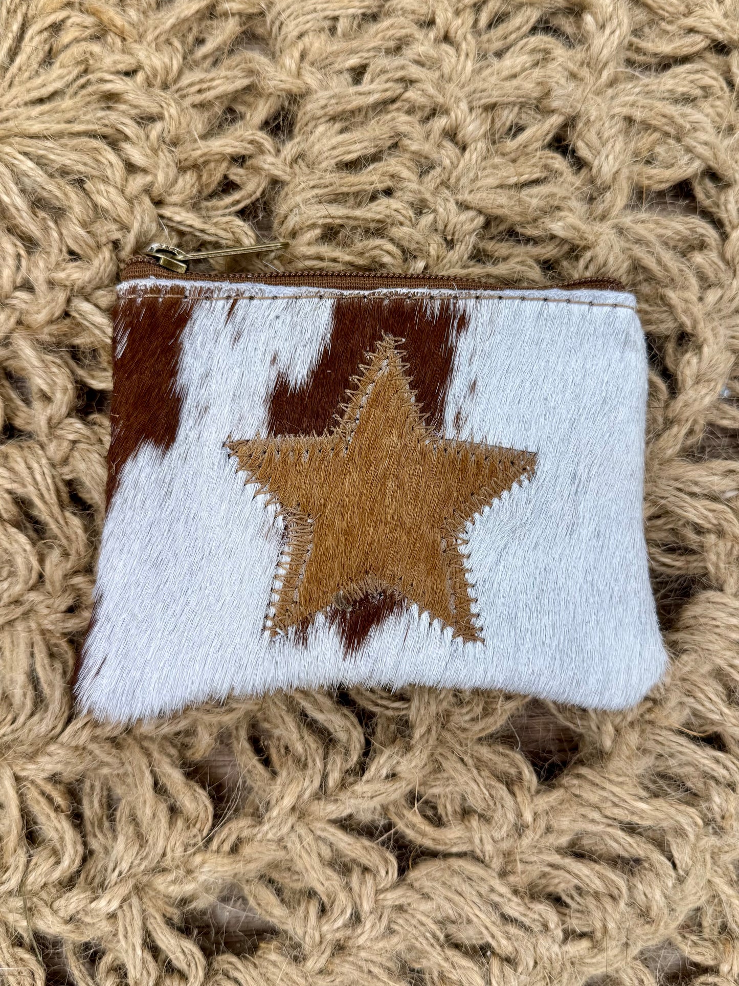 Star Cowhide/Leather Coin Purse