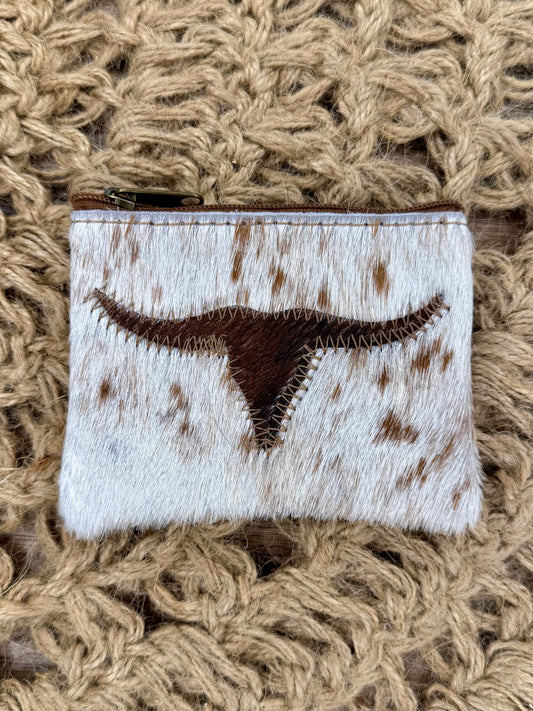 Longhorn Cowhide Coin Purse