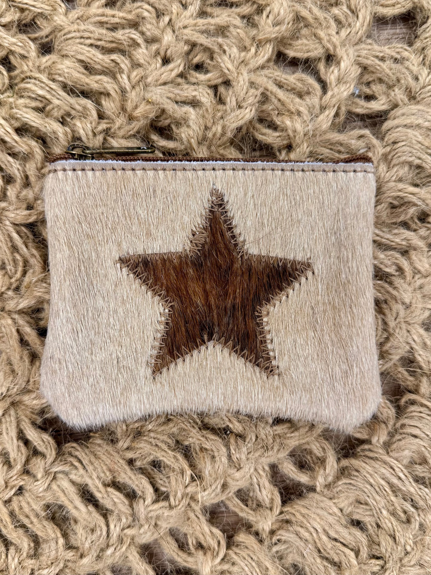 Star Cowhide/Leather Coin Purse