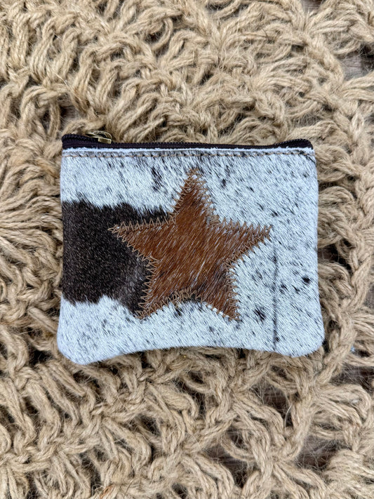 Star Cowhide/Leather Coin Purse