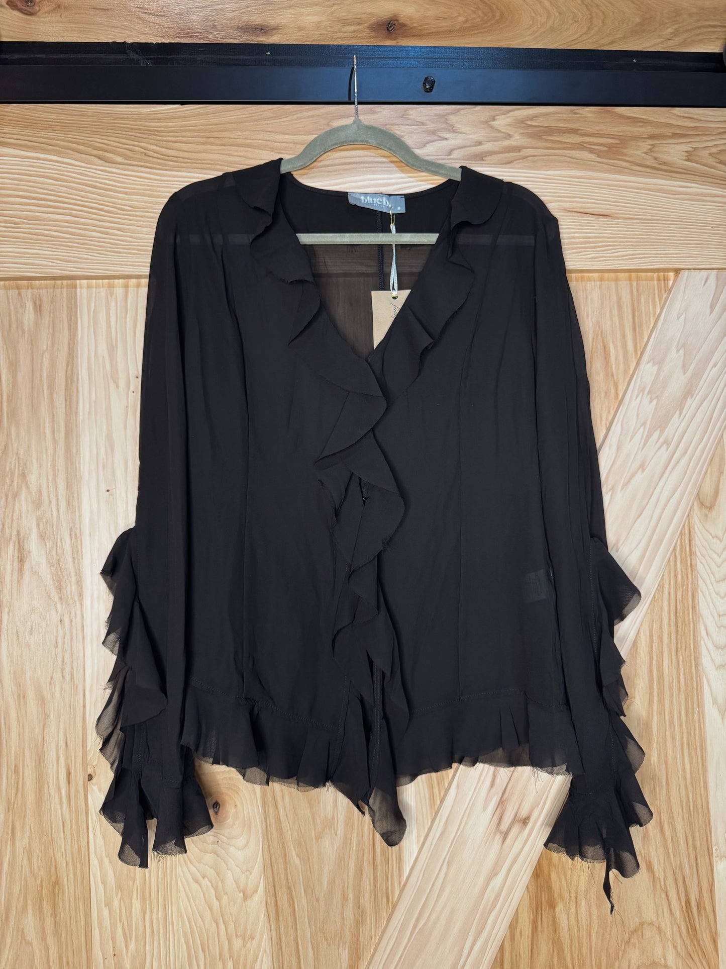 Montana Ruffle Sheer Blouse