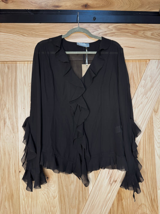 Montana Ruffle Sheer Blouse