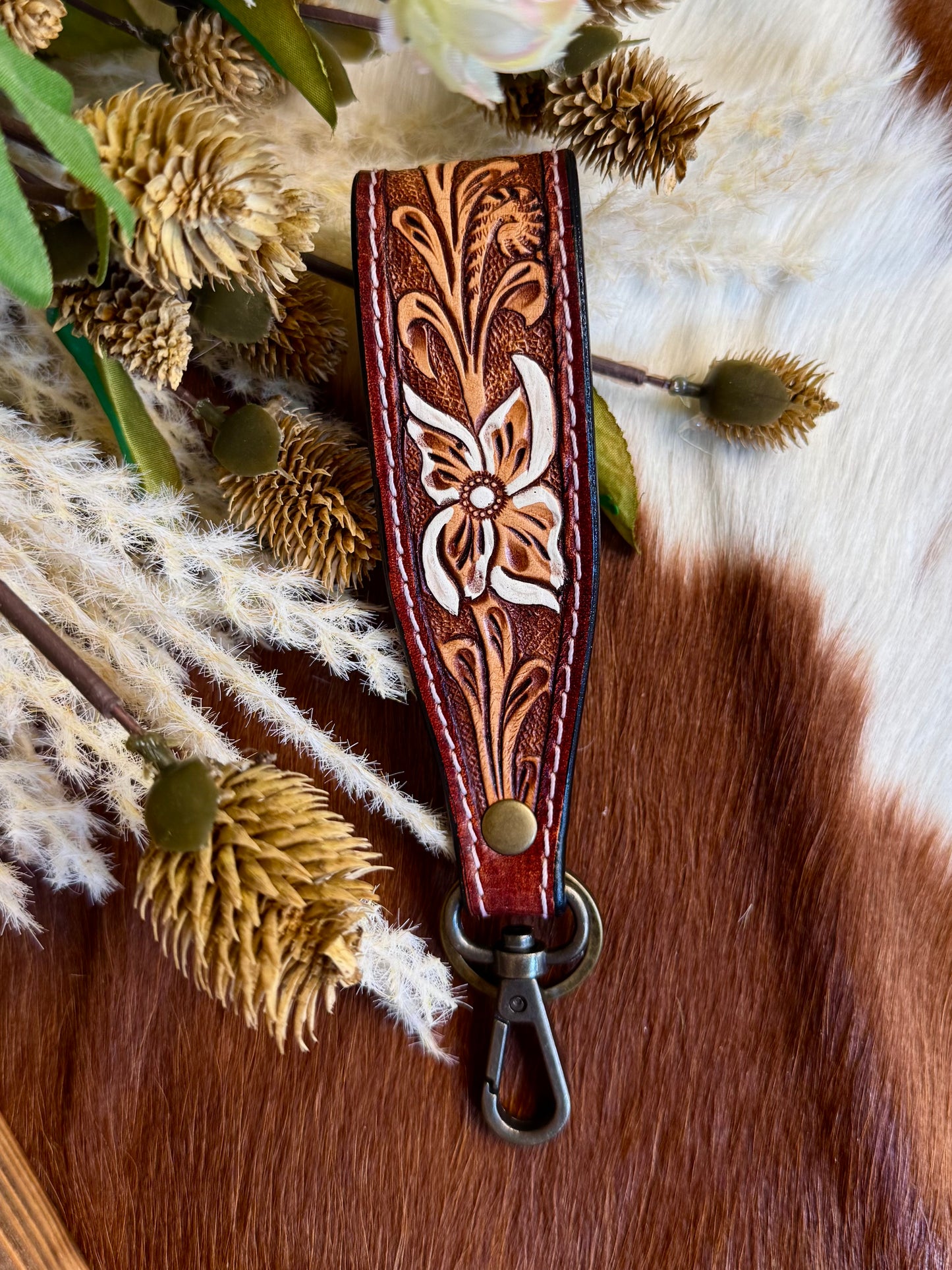 Rustic Flower Key Holder