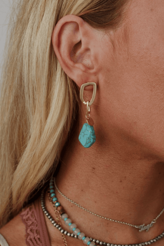 Serene Stone Drop Earrings