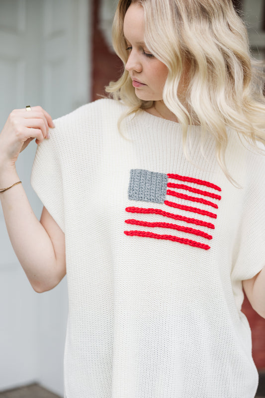 American Flag Sweater