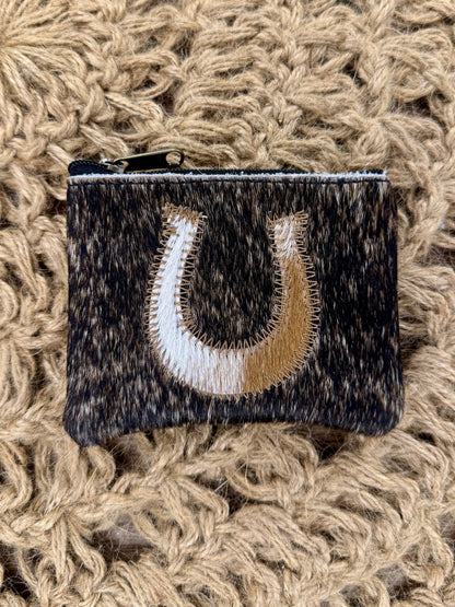 Horseshoe Cowhide/Leather Coin Purse