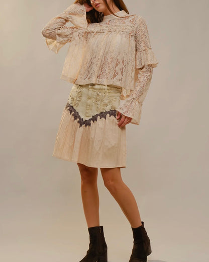 Ophelia High Neck Lace Top