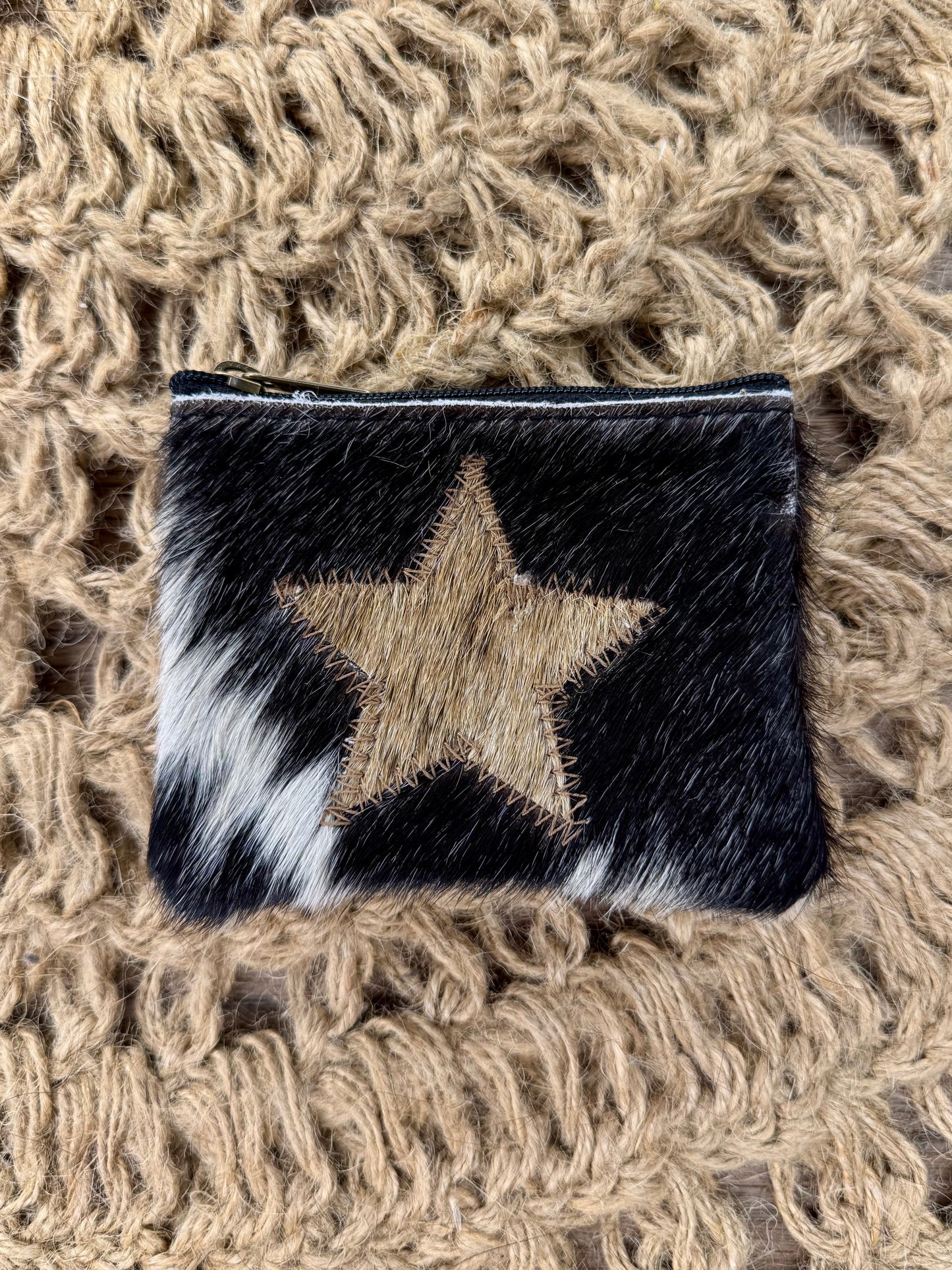 Star Cowhide Coin Purse