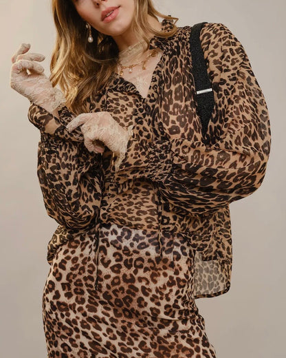 Lara Cheetah Print Blouse