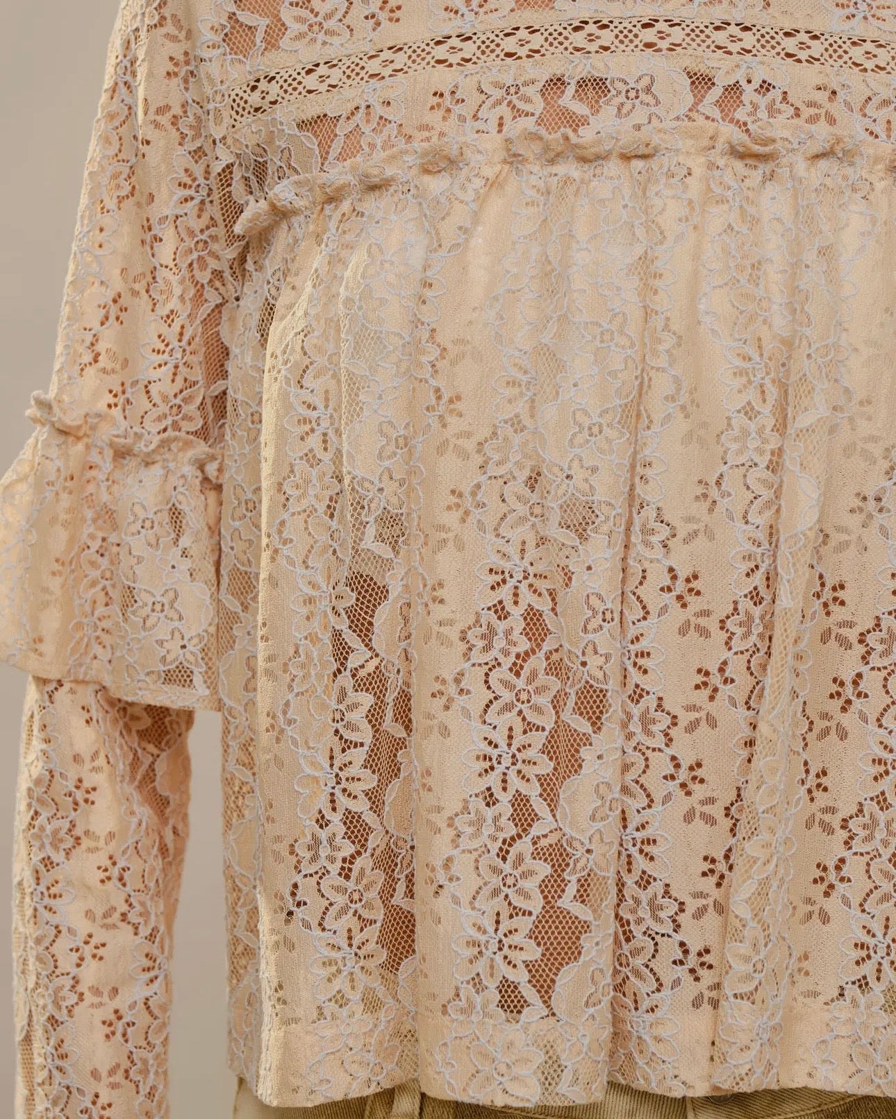 Ophelia High Neck Lace Top