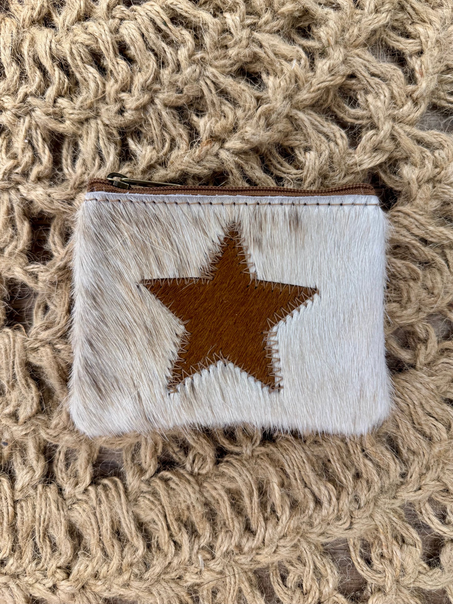 Star Cowhide Coin Purse