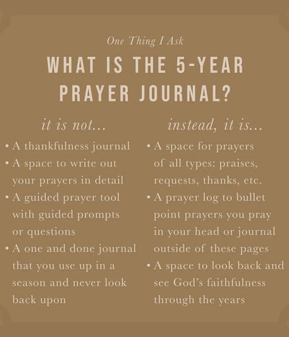 One Thing I Ask 5-Year Prayer Journal: Versailles Theme