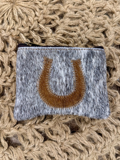 Horseshoe Cowhide/Leather Coin Purse