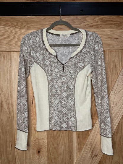 Sola Aztec Long Sleeve Top