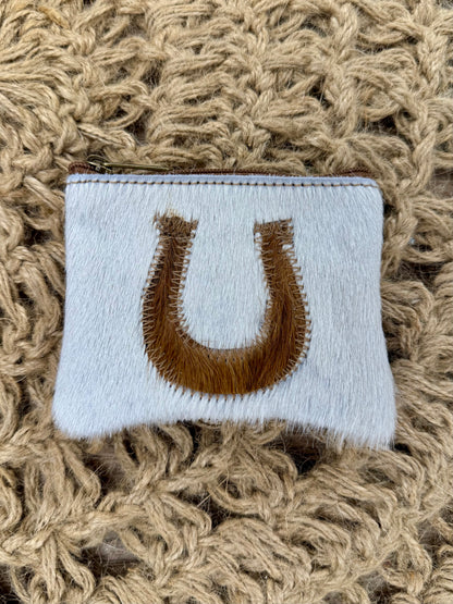 Horseshoe Cowhide/Leather Coin Purse