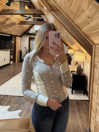 Sola Aztec Long Sleeve Top