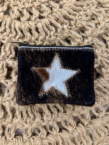 Star Cowhide Coin Purse