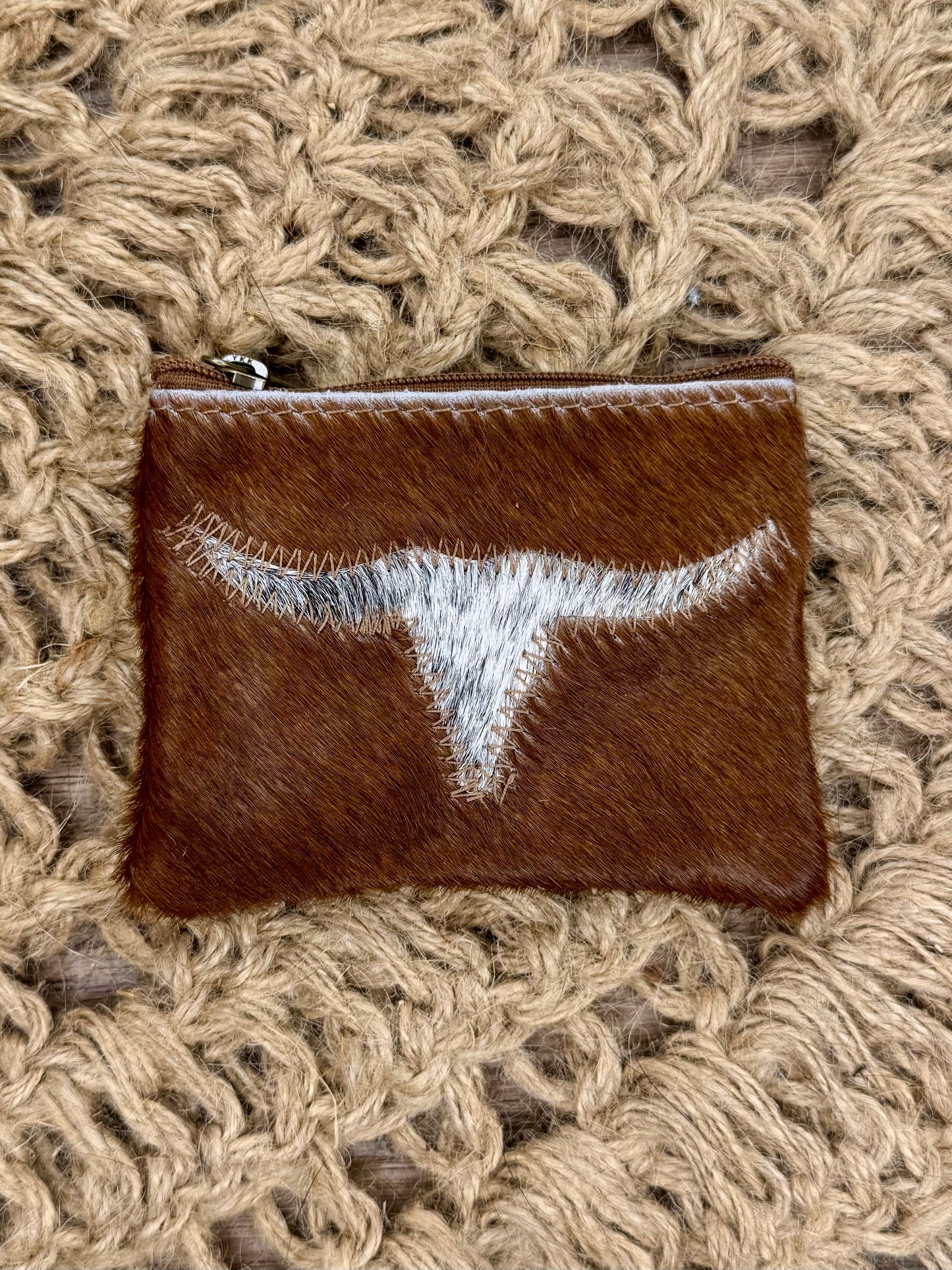Longhorn Cowhide Coin Purse