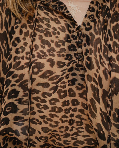 Lara Cheetah Print Blouse