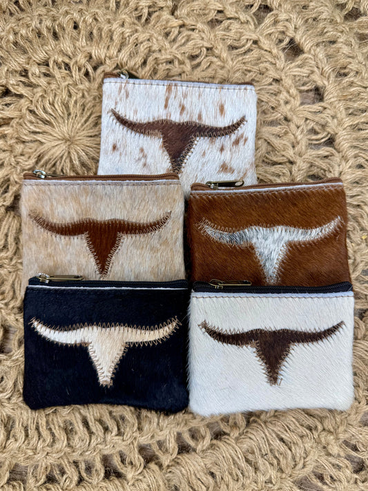 Longhorn Cowhide Coin Purse