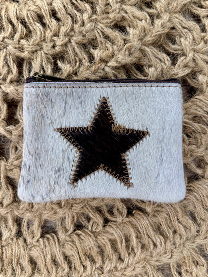 Star Cowhide Coin Purse