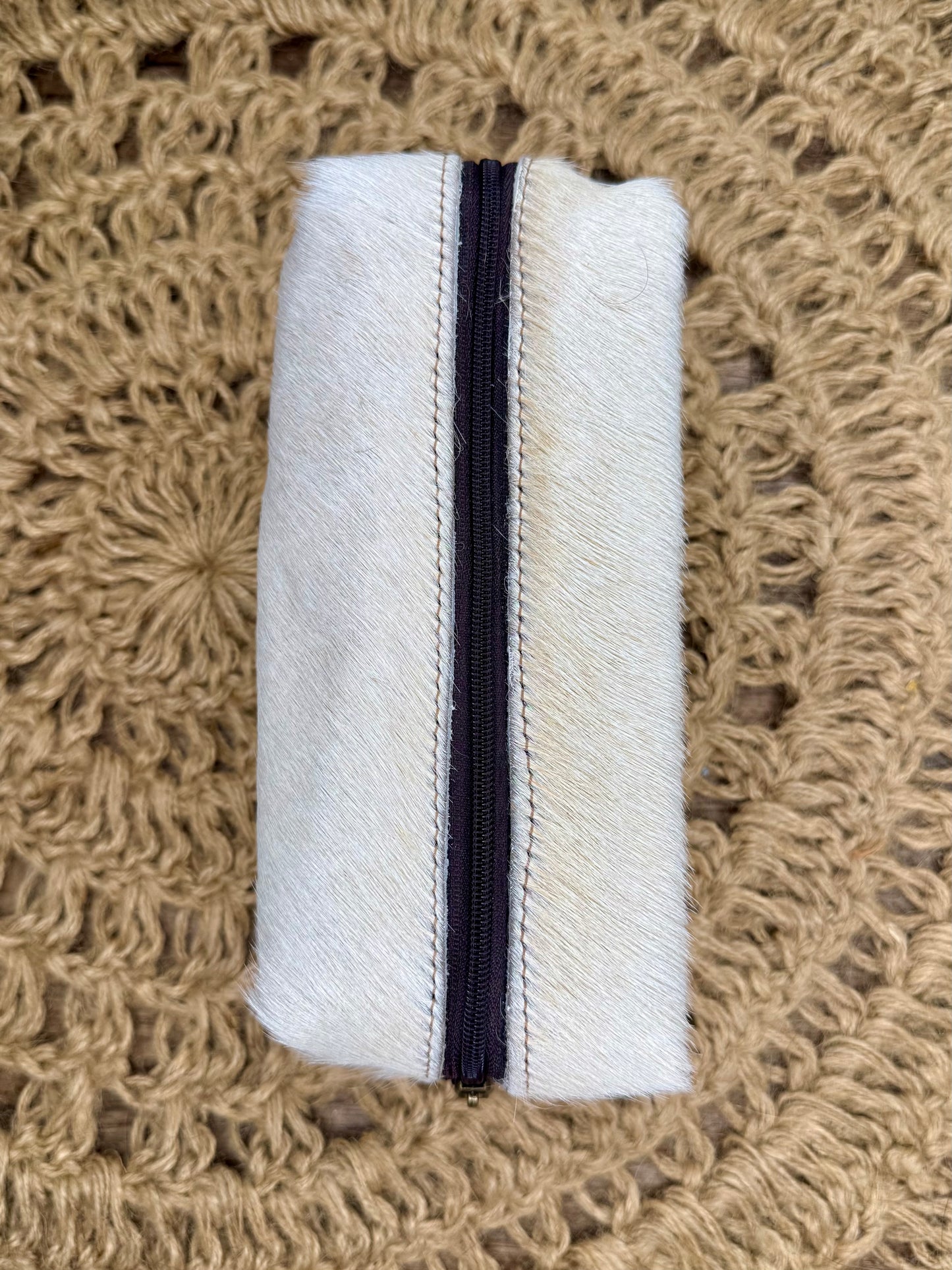 Horseshoe Cowhide Makeup Bag