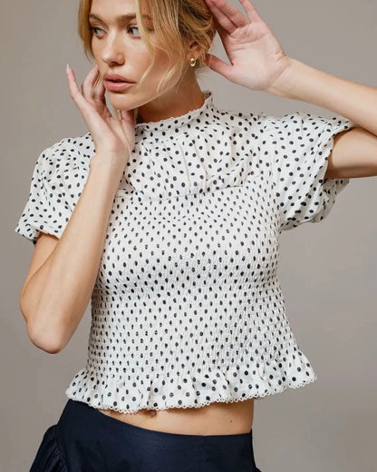 Talia Polka Dot Top