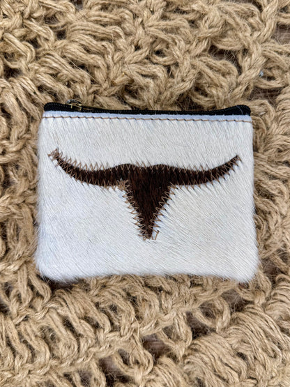Longhorn Cowhide Coin Purse