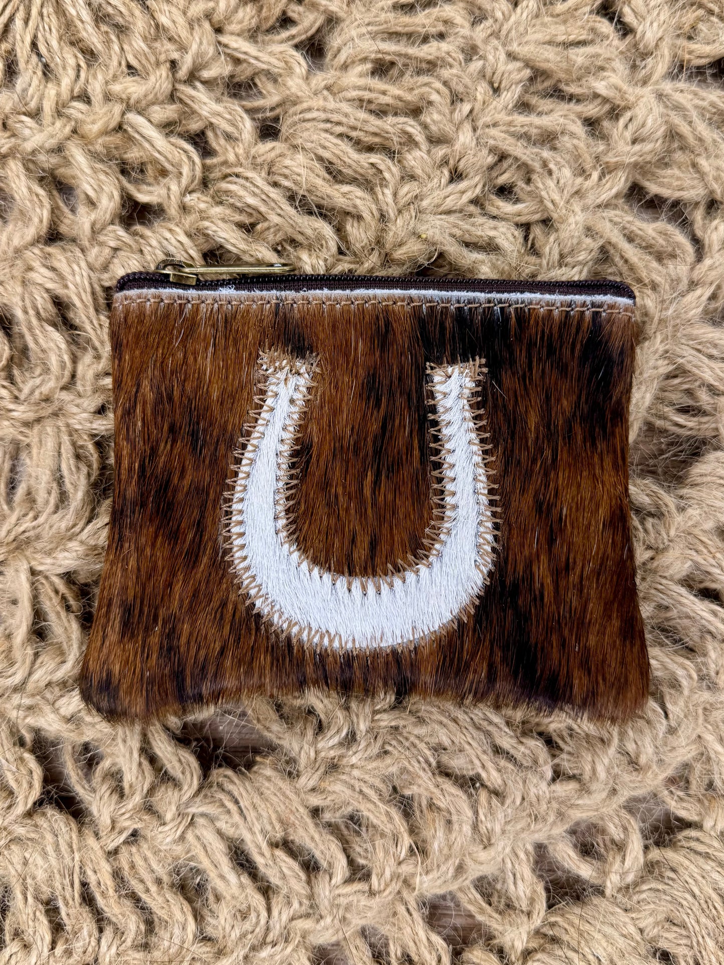 Horseshoe Cowhide/Leather Coin Purse