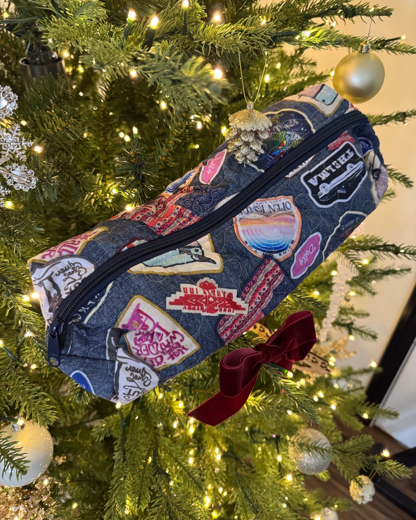 Denim Patches Hot Tools Bag