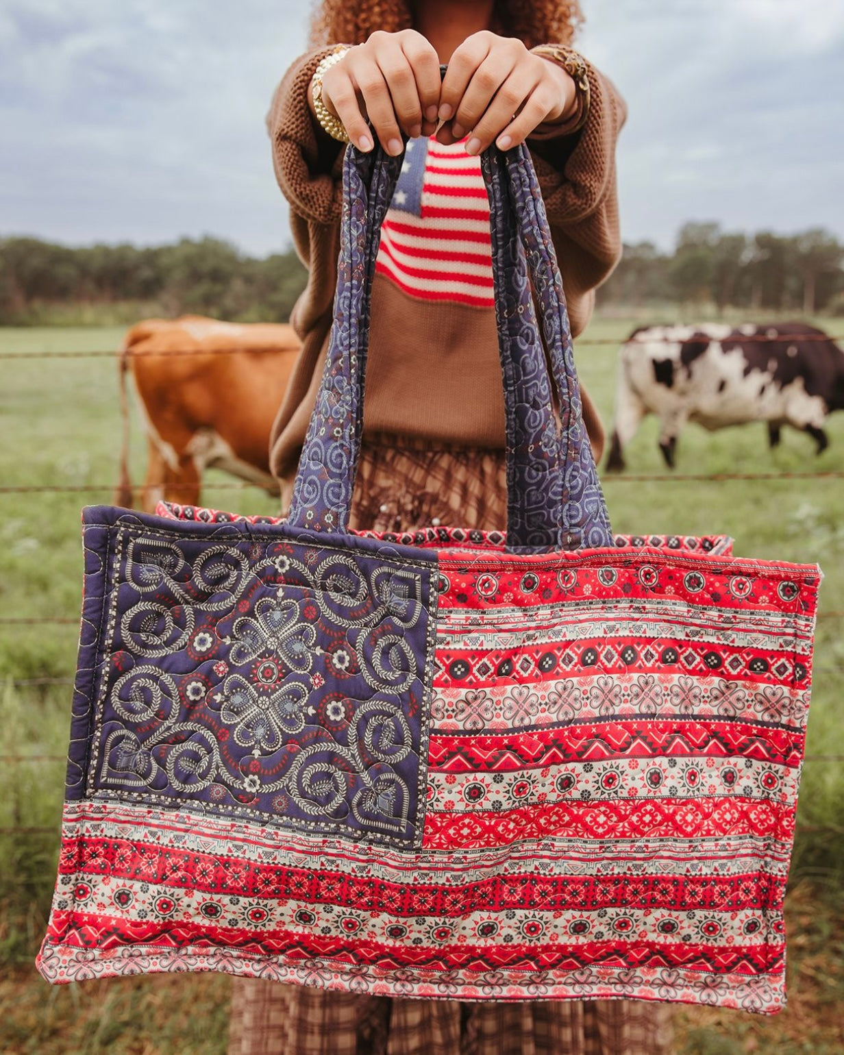 Boho Flag Tote Bag
