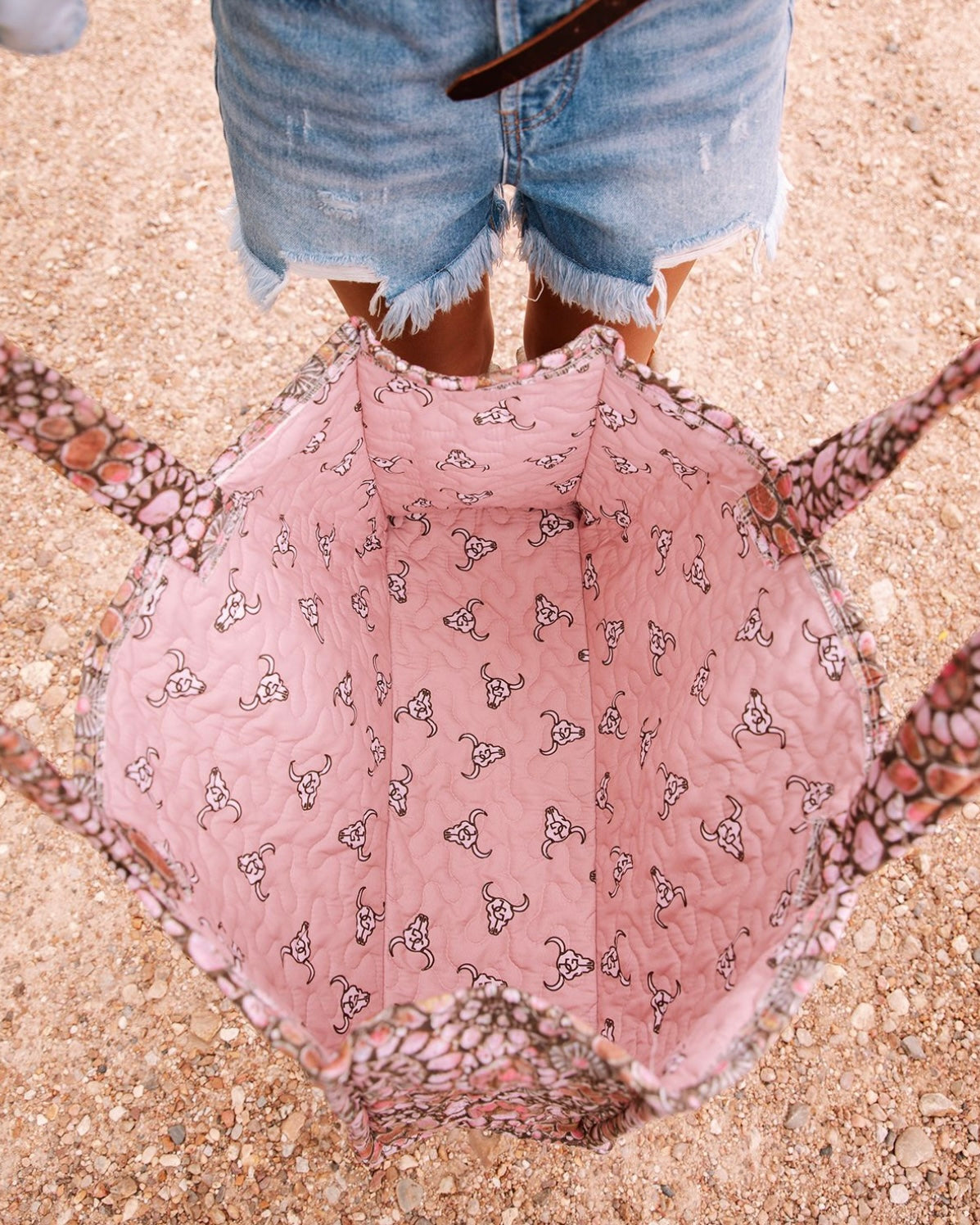 Pink Medallion Tote Bag