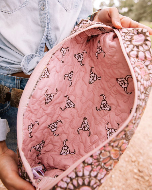 Pink Medallion Hot Tools Bag