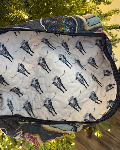 Denim Patches Hot Tools Bag