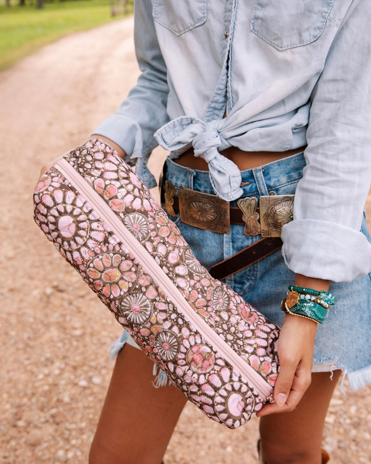 Pink Medallion Hot Tools Bag