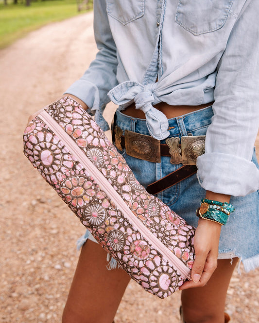 Pink Medallion Hot Tools Bag