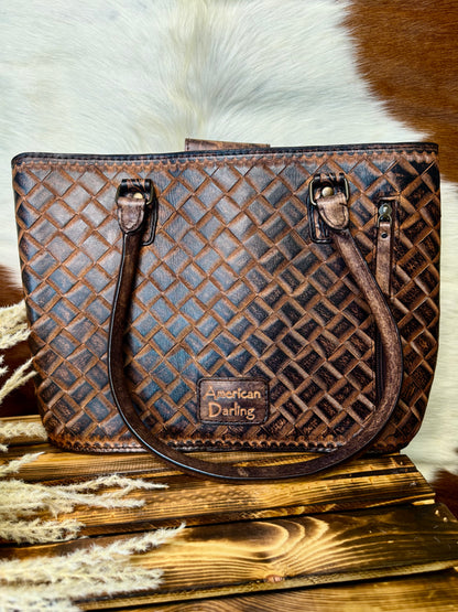 Diamond Crossbody Tote Bag