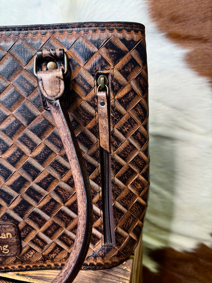 Diamond Crossbody Tote Bag